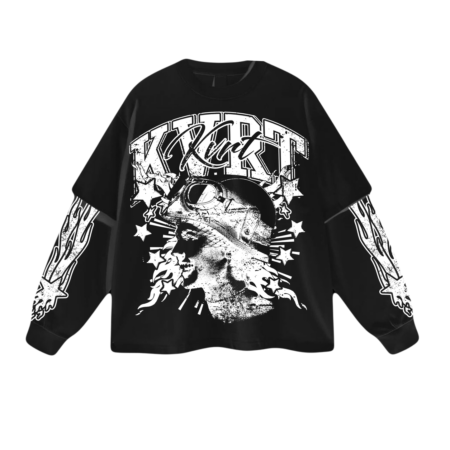 Double Layered Longsleeve V2 - BLACK