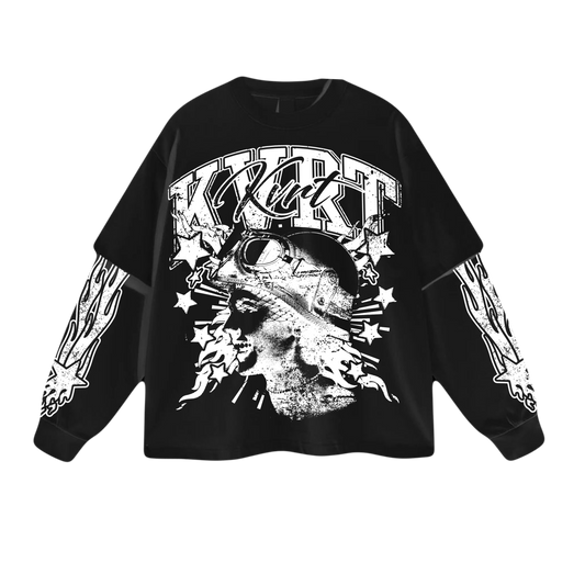 Double Layered Longsleeve V2 - BLACK
